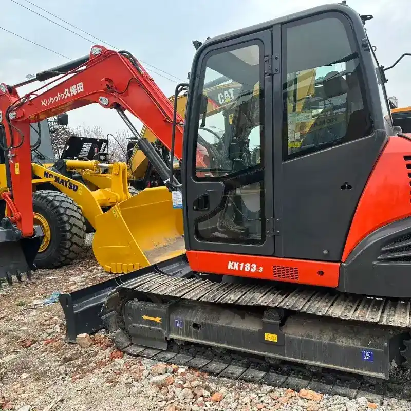 Good Condition Used Kubota KX183 Crawler Digger Stable Hydraulic System Narrow Construction Site Work