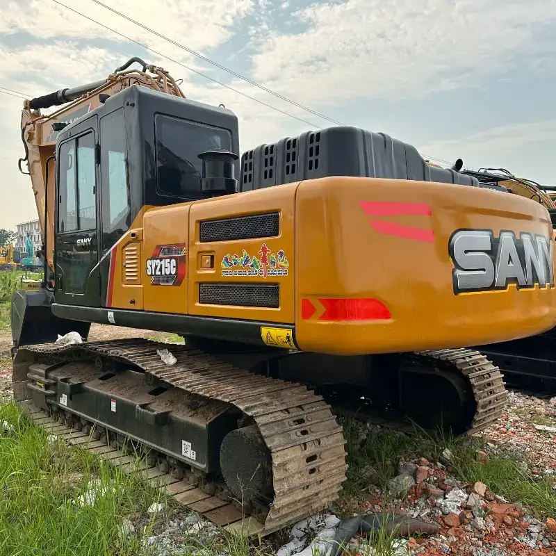 Good Condition Used Sany SY215C 21 Ton Excavator Heavy Duty For Quarry Channel Digging Project