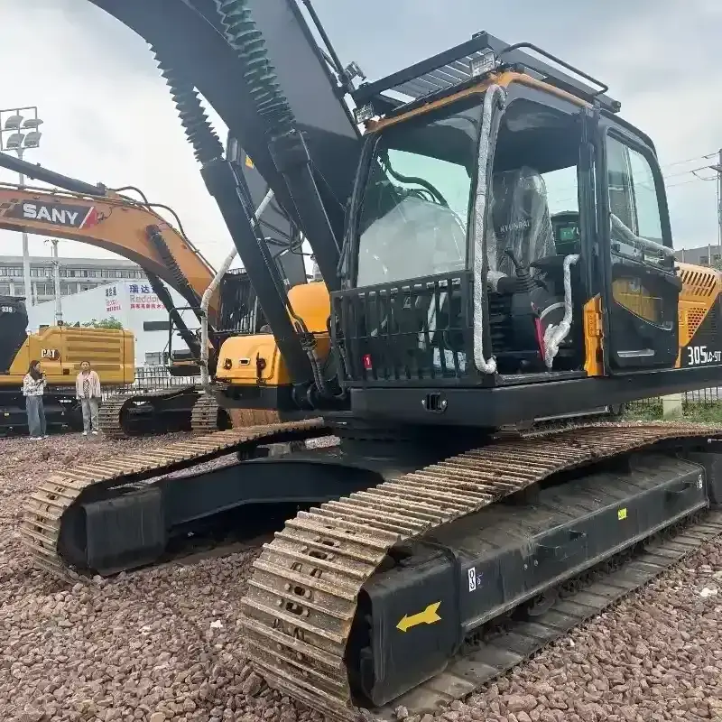 Escavadeira hidráulica Hyundai 305LC-9T usada, em bom estado de funcionamento, preço baixo (8)