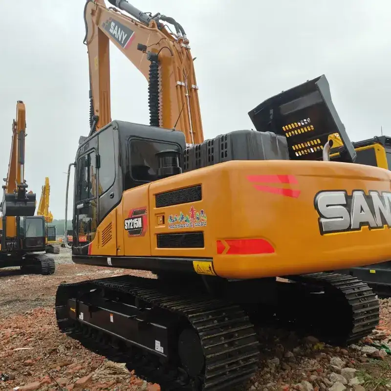 Second Hand Sany SY215H Hydraulic Excavator AC Cabin Large Bucket Ready Stock Fast Shipment