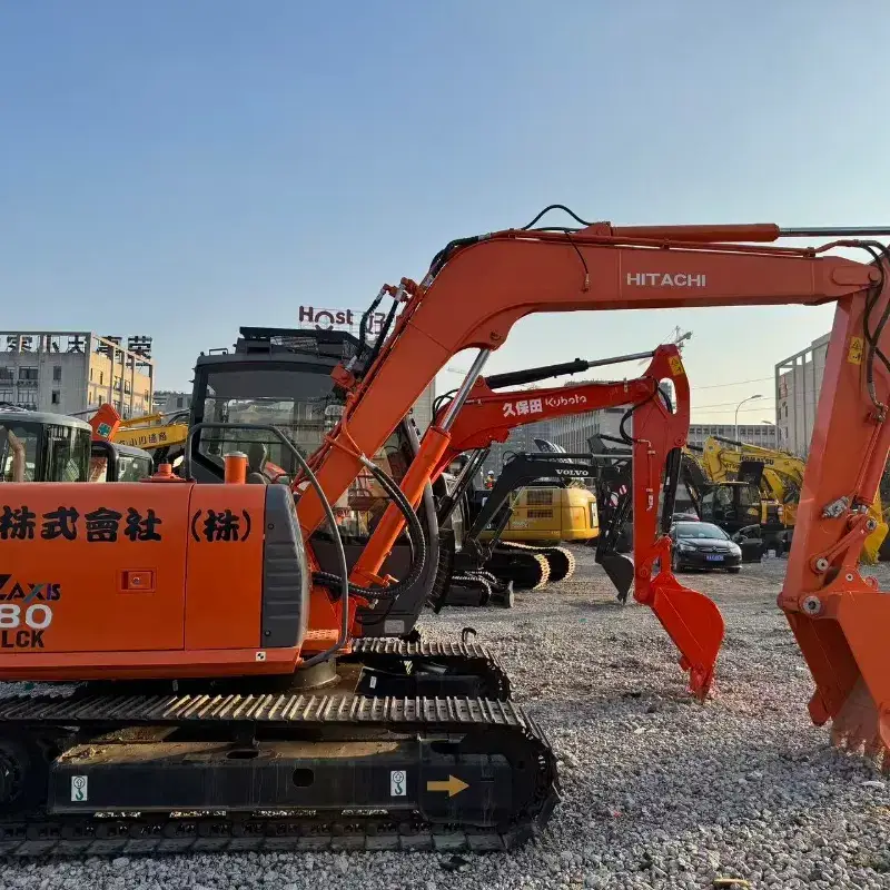 Good Condition Hitachi ZX80 Mini Digger Stable Isuzu Engine In Stock