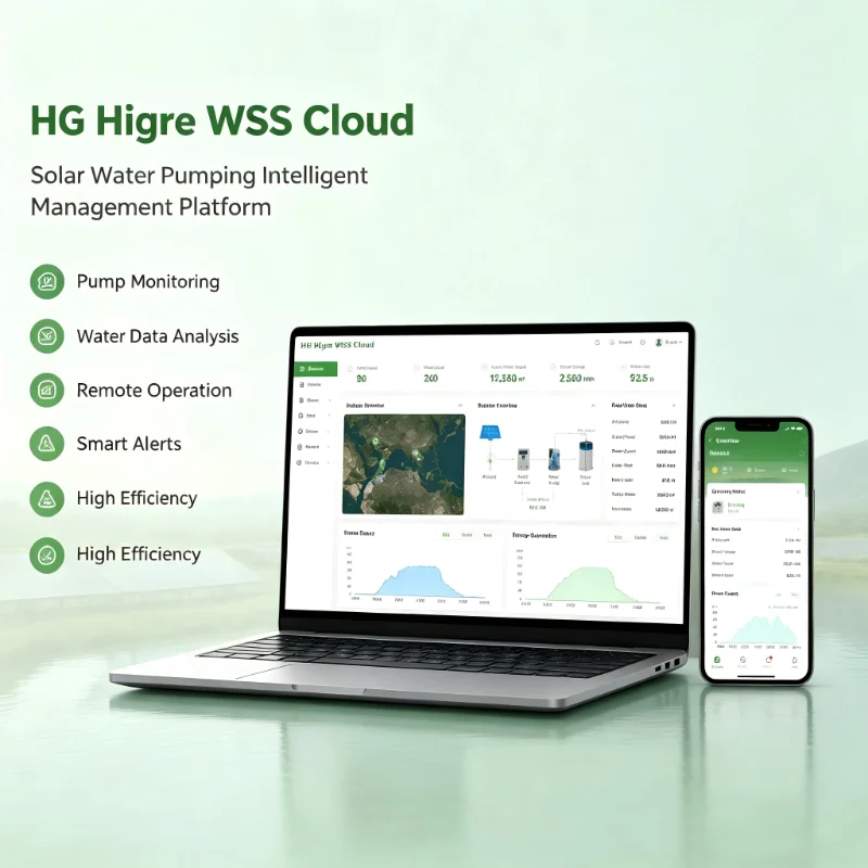 Higre WSS Cloud solar water pumping management platform for remote monitoring and intelligent irrigation control