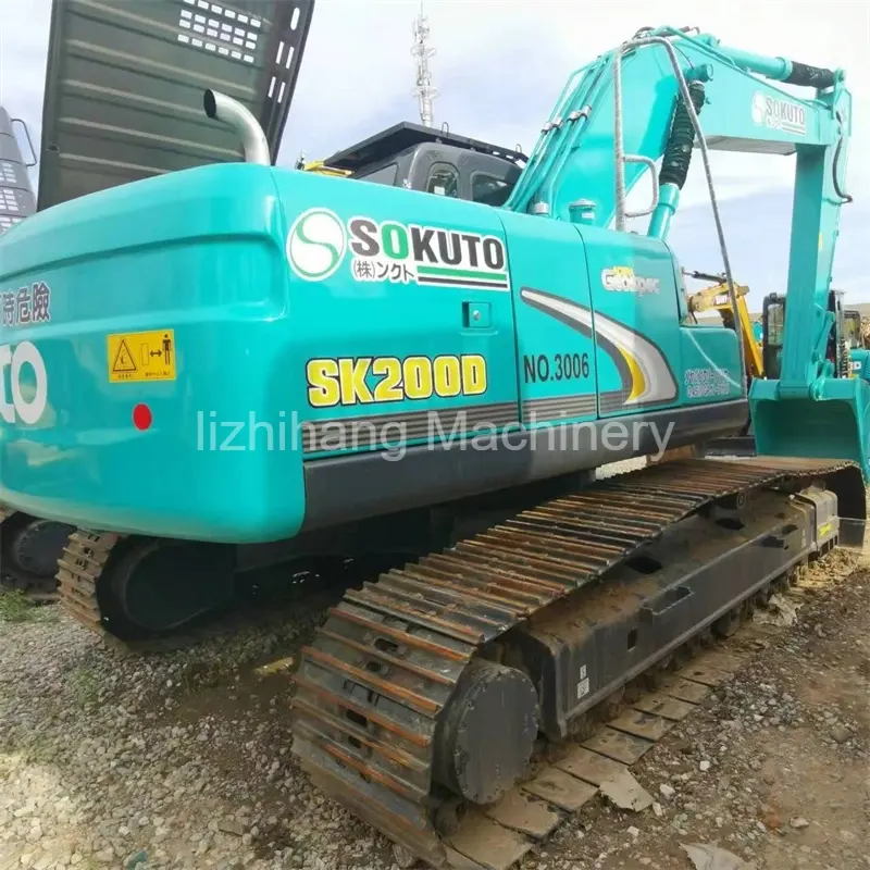 معدات بناء مجنزرة مستعملة من طراز Kobelco sk200 سعة 20 طنًا