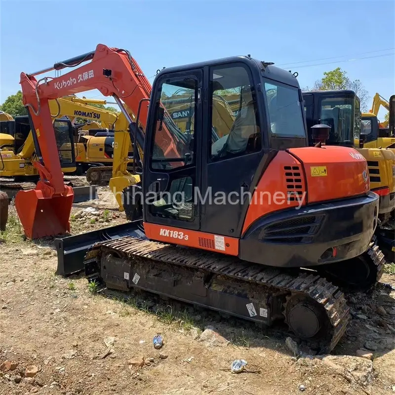 Mini-pelle Kubota KX183-3 d'occasion de 8 tonnes à bas prix à vendre