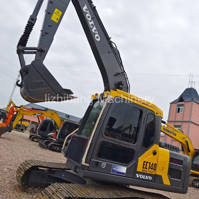 90% Excavadora Nueva de Segunda Mano Original VOLVO 140 Maquinaria de Construcción