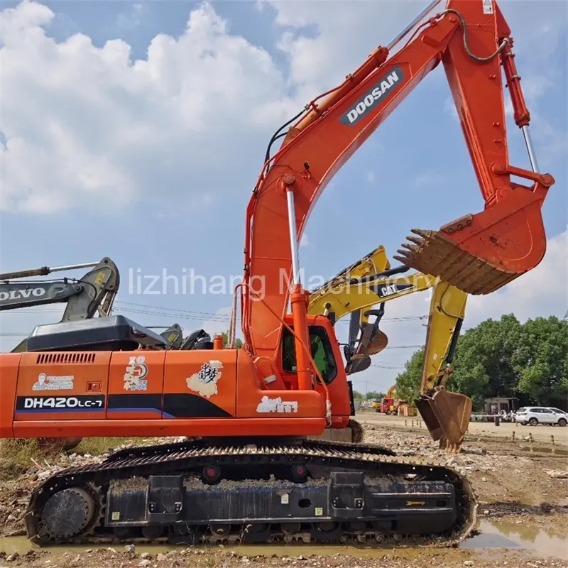 Excavadora DH420LC-7 de segunda mano nueva 90% con cucharón de mayor tamaño