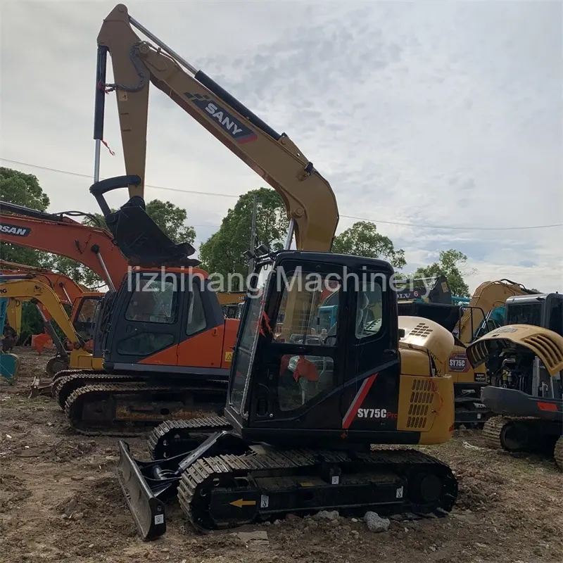 Bom preço usado Sany 75cpro Crawler Excavator Machinery