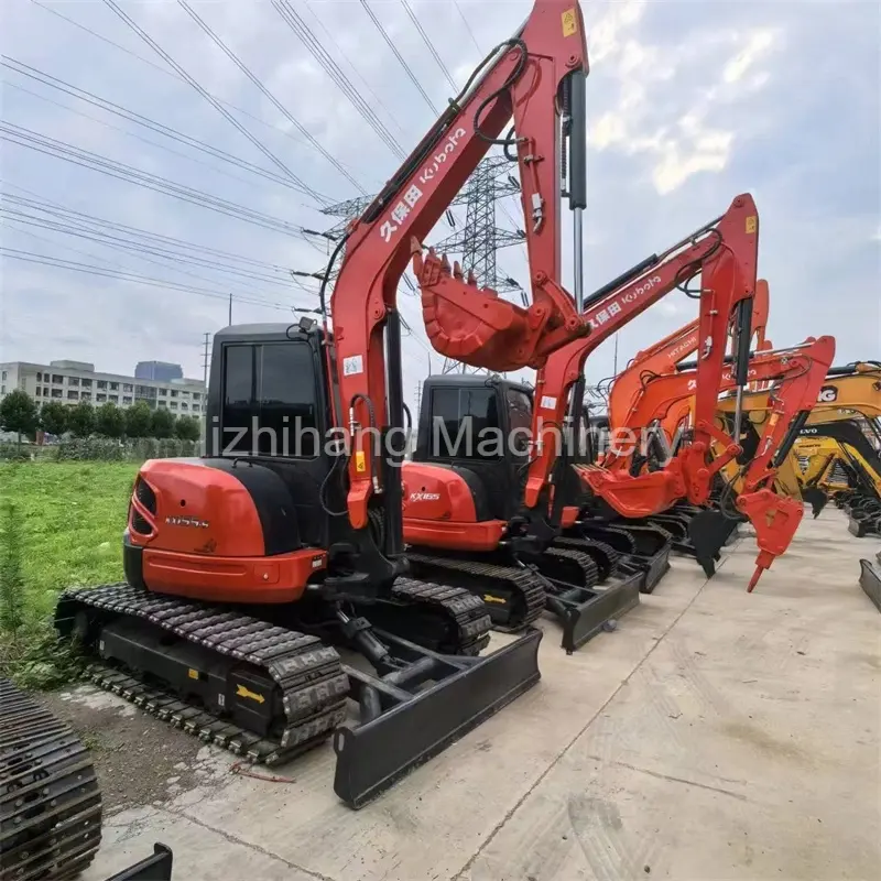 Good Working 5ton Second-Hand Kubota KX155 Tracked Excavator