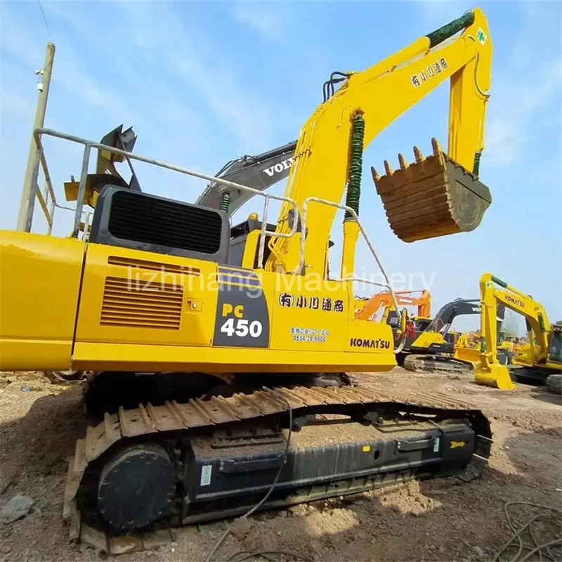 Excavadora de construcción Komatsu PC450 usada, original de Japón