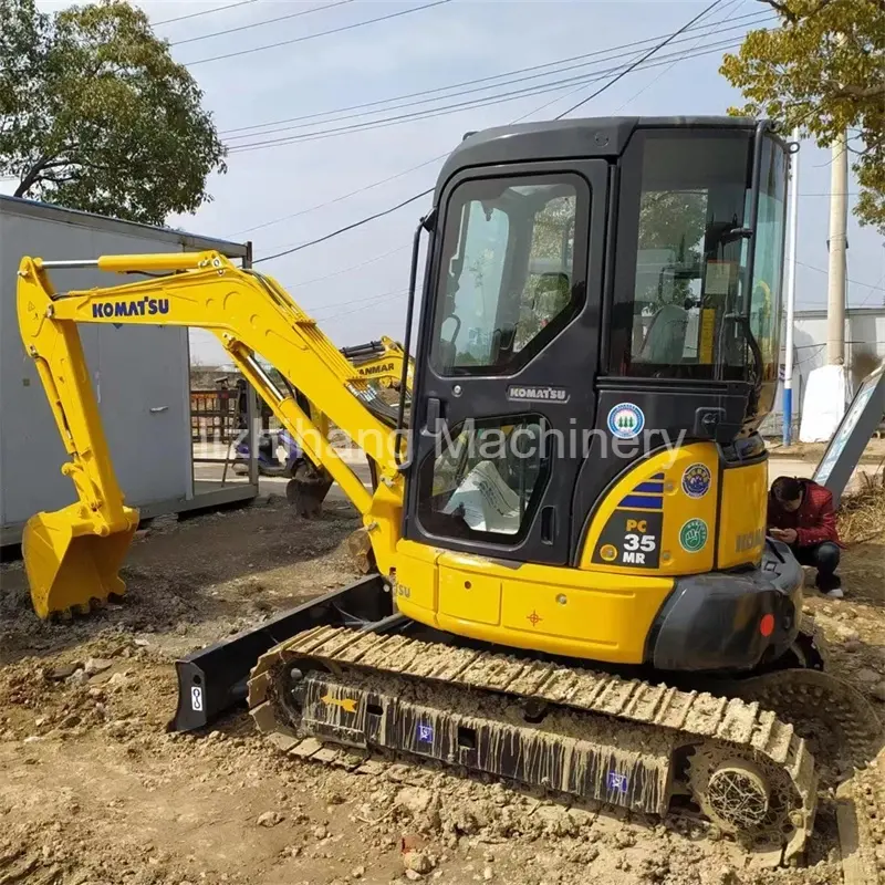 Komatsu PC35MR Mini Escavadeira Hidráulica Usada Em Bom Estado