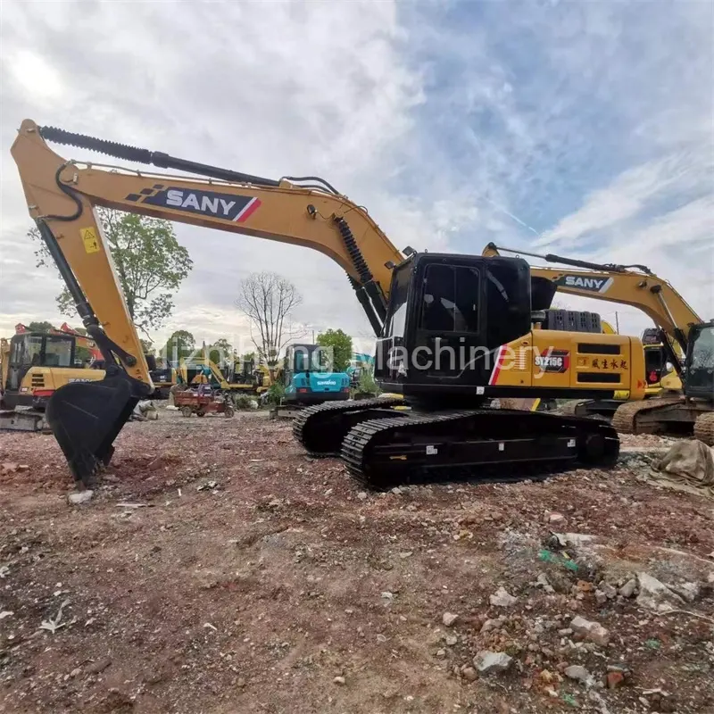 Maquinaria de construcción excavadora SANY 215c de segunda mano popular