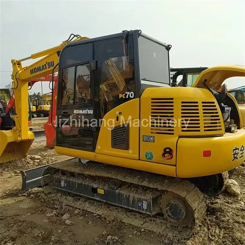 Excavadora de construcción Komatsu PC70-8 de segunda mano a precio competitivo