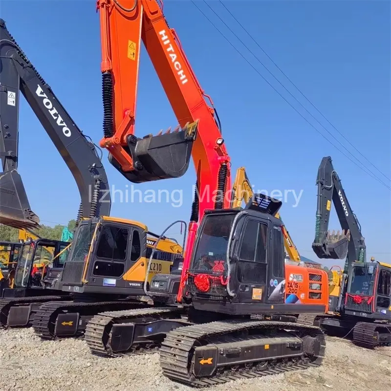 escavadeira de esteira Hitachi ZX200 de baixo preço usada