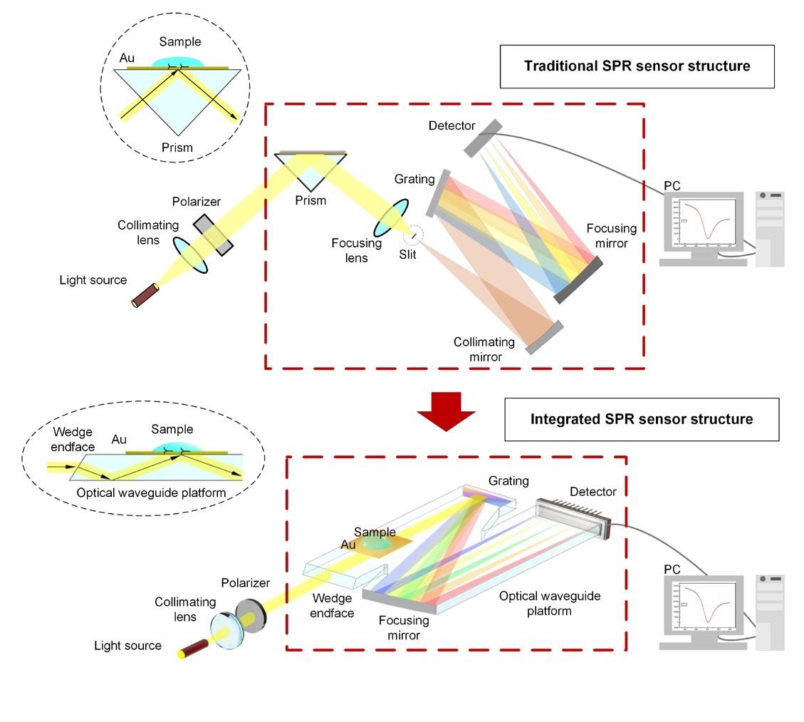 Traditional SPR sensor structure