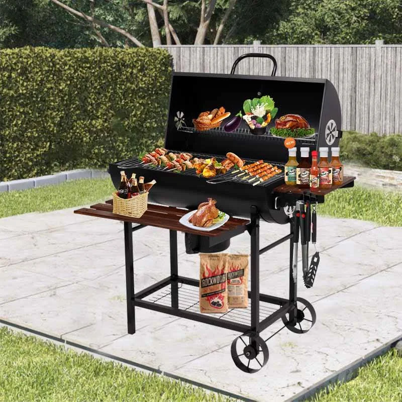 outdoor charcoal BBQ grill