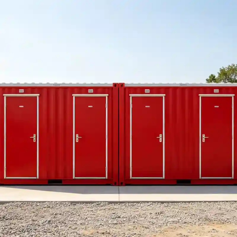 Multi-Unit 4 Compartment Container Public Toilet