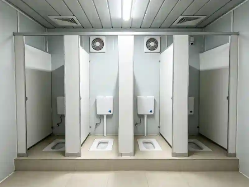 Multi-Unit 4 Compartment Container Public Toilet