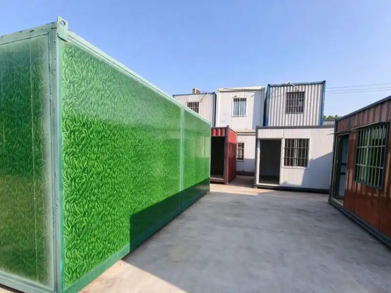 Green Camouflage Flat Pack Container House Prefabricated Modular Building