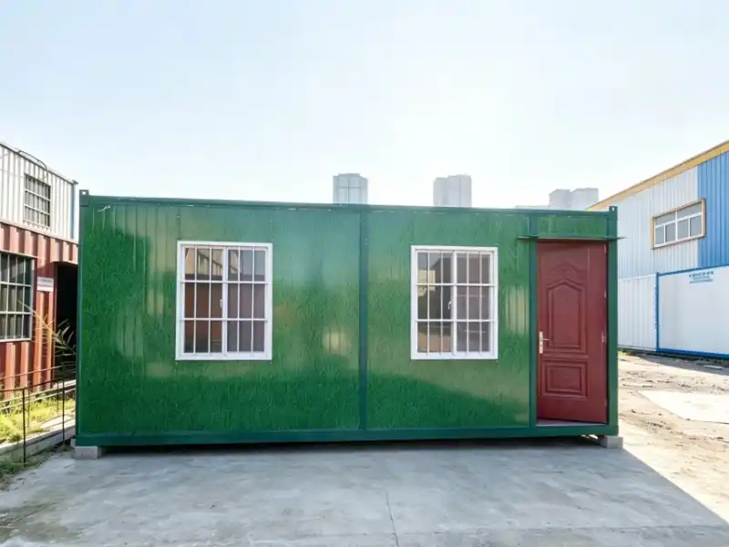 Green Camouflage Flat Pack Container House Prefabricated Modular Building