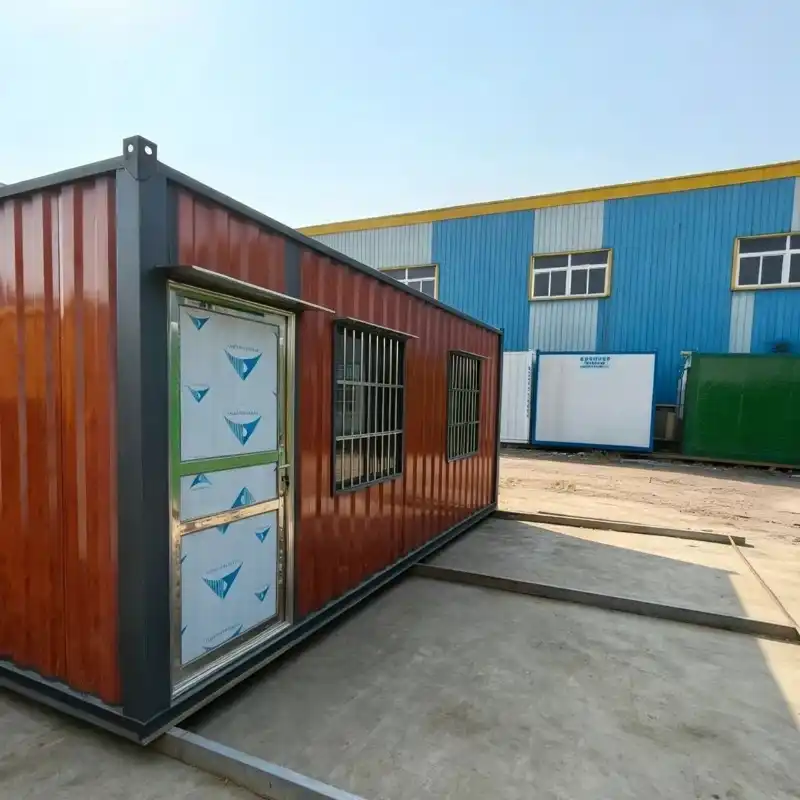Modern Wood Grain Flat Pack Container House Modular Building