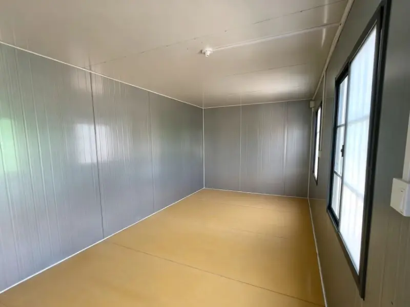 Modern Wood Grain Flat Pack Container House Modular Building