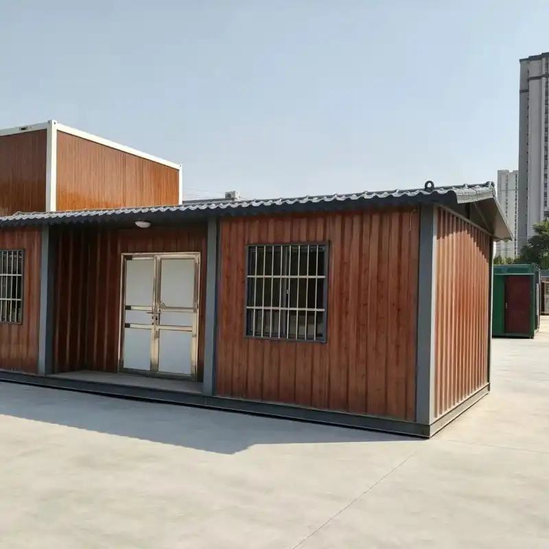 Wood Grain Flat Pack Container House for Modular Accommodation