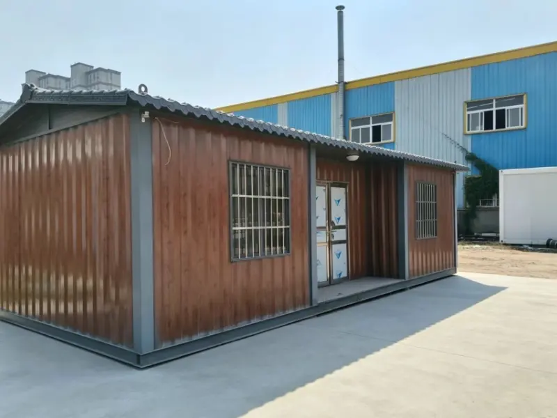 Wood Grain Flat Pack Container House for Modular Accommodation