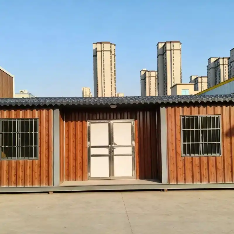 Wood Grain Flat Pack Container House for Modular Accommodation