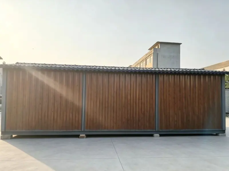 Wood Grain Flat Pack Container House for Modular Accommodation