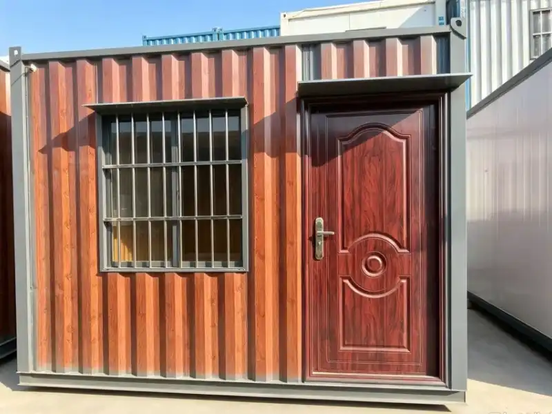 Wood Grain Prefabricated Container House for Construction Site Office