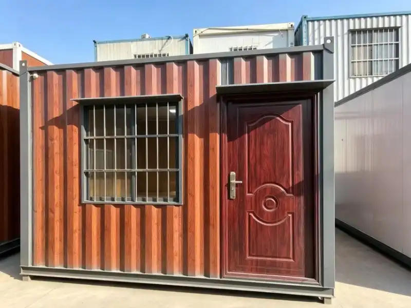 Wood Grain Prefabricated Container House for Construction Site Office