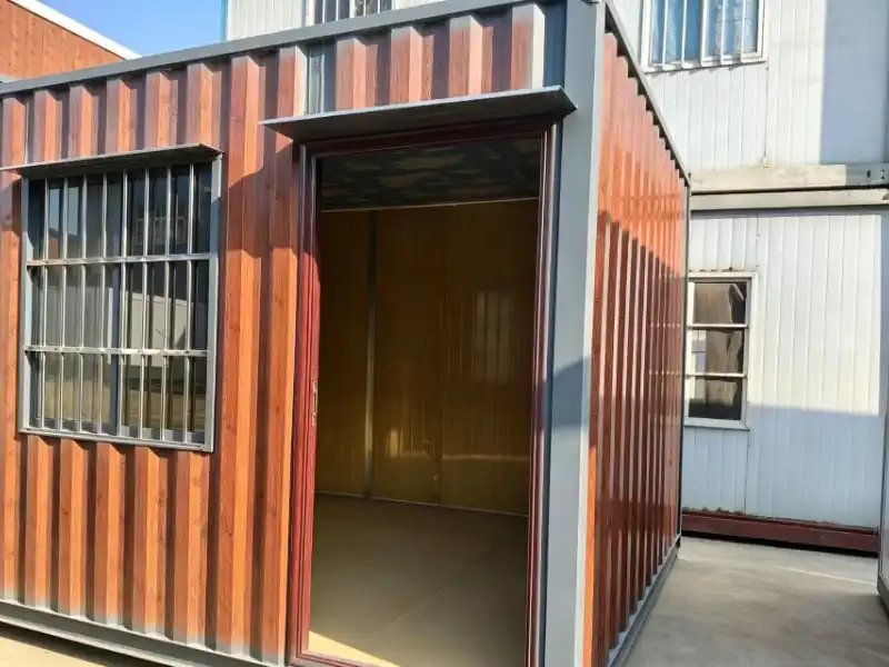 Wood Grain Prefabricated Container House for Construction Site Office