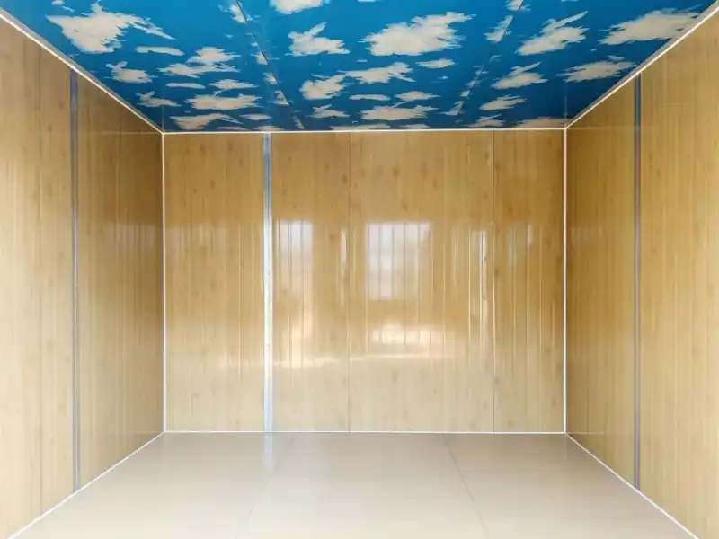 Wood Grain Prefabricated Container House for Construction Site Office