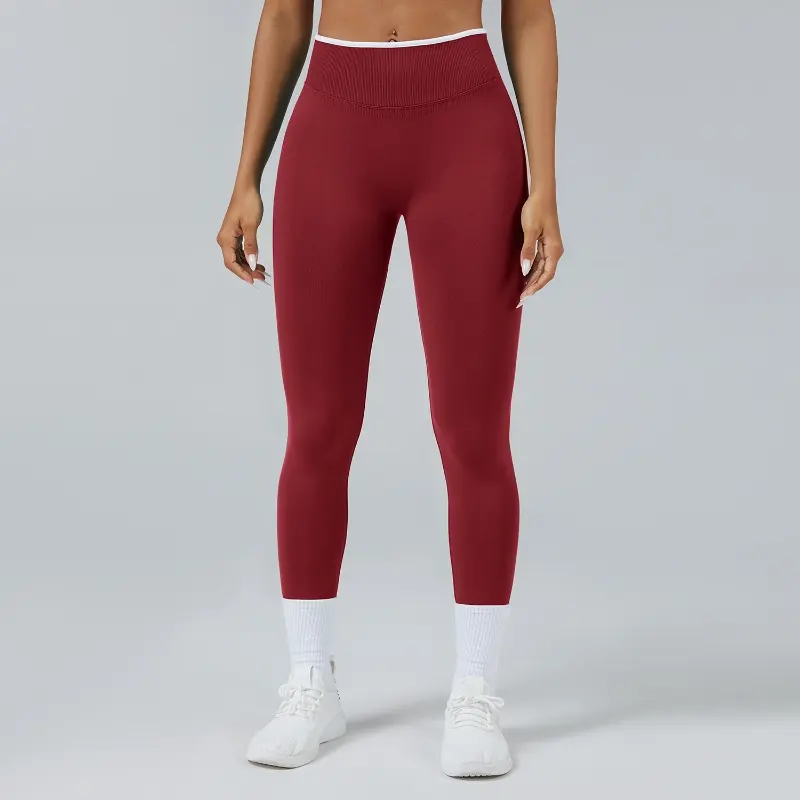 ribbed band yoga legging