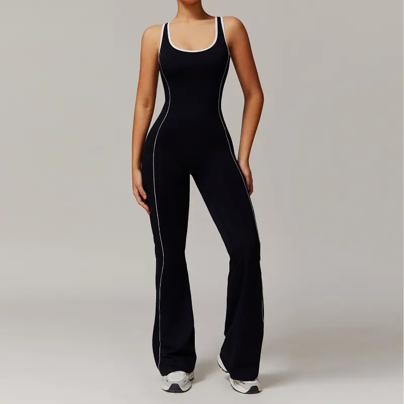 black gym jumpsuit