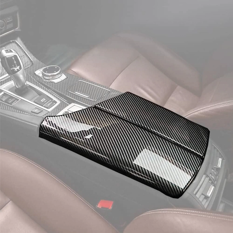 Takilma Car Armrest Box Cover for 5 Series F10 F11 2011-2016 Carbon Fiber Color Center Console Cover for 520i 528i 530i 535d 535i 550i 2011-2016