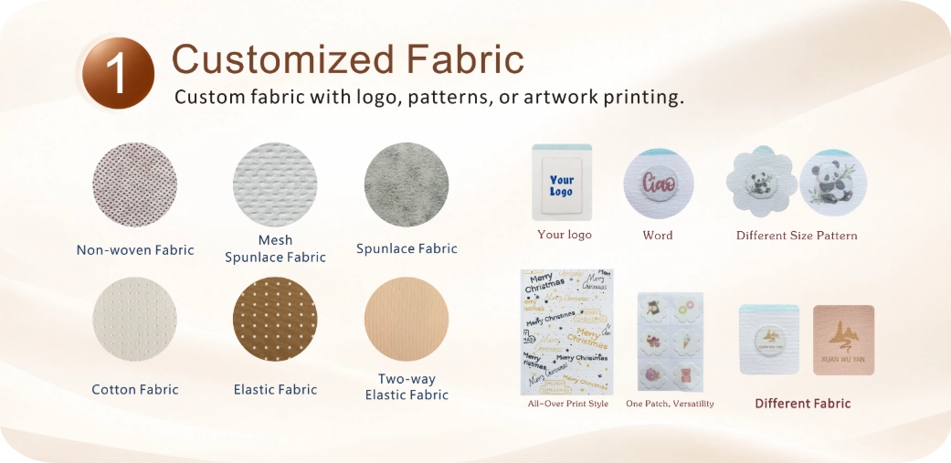 Custimzed different fabric and print your logo on the patches