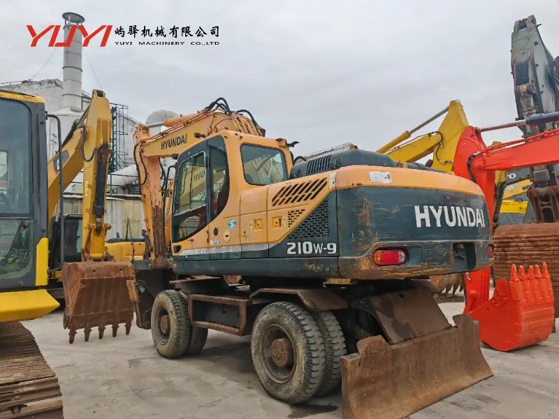Hyundai 210W-9 Used Wheel Excavator Medium Wheel Excavator Used Wheel Excavator Hyundai 210W-7 210W-9 Wheel Excavator