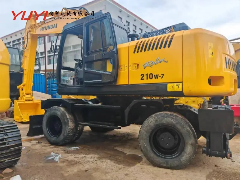 Original Hyundai 210W-7 Wheel Excavator Hyundai R210W Excavator Origin
