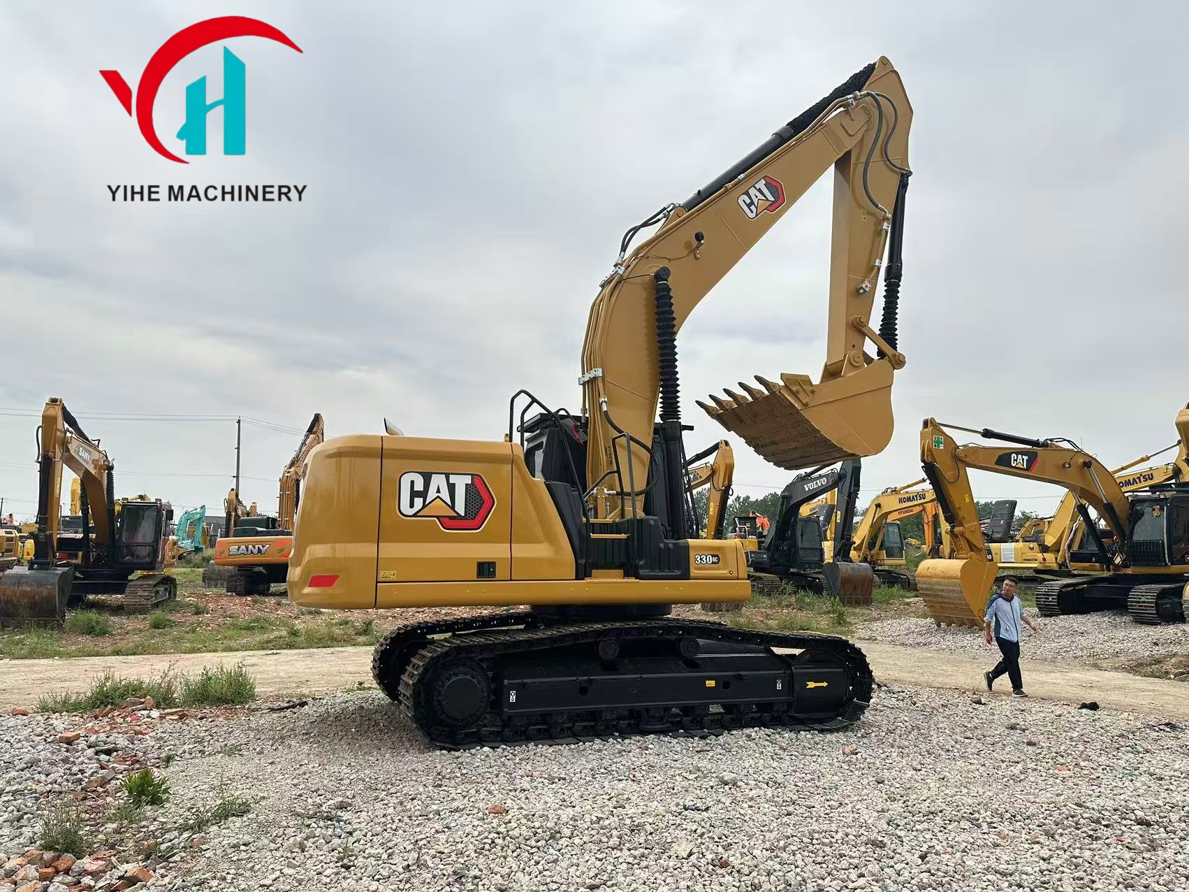 Escavadeira Caterpillar 330GC usada, alto custo, desempenho, preço competitivo
