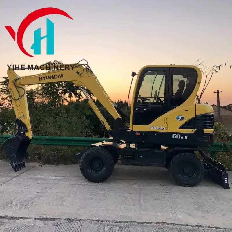 Good Condition Hyundai 60w-9 Used Mini Hydraulic Excavator Powerful Machine Supply Solution