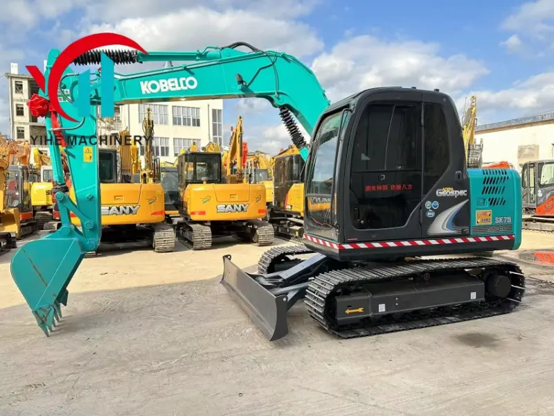 Low Price Durable Kobelco SK75 001 Used Small Crawler Excavator Construction Equipment Supplier