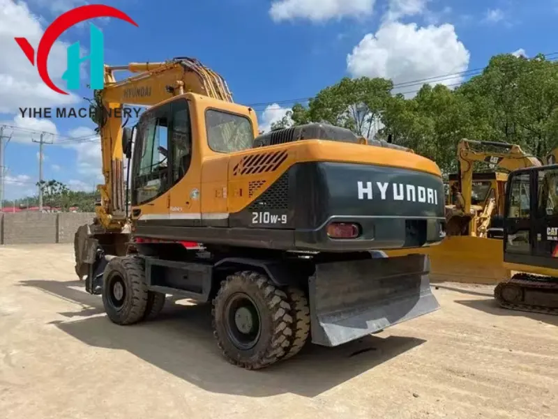 Low Price Hyundai 210 Used Wheel Excavator Good Performance Construction Equipment For Sale