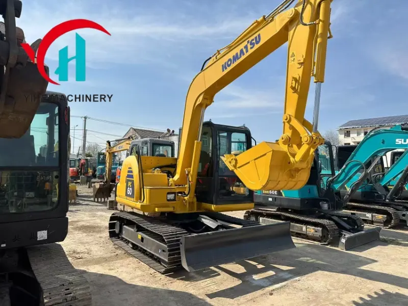 Low Price Komatsu PC60 Used Compact Crawler Excavator Machinery Supplier Solution