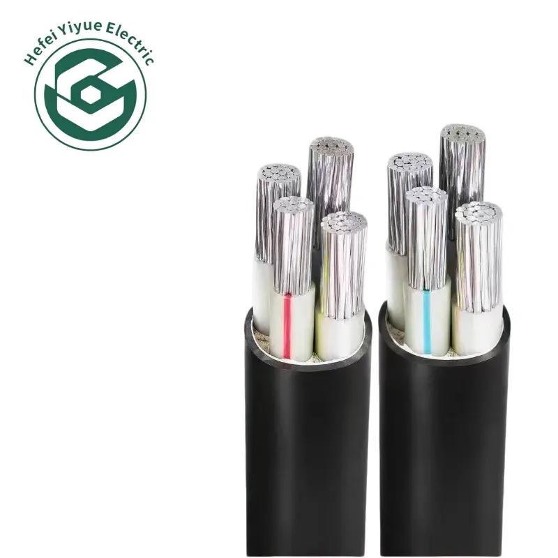 Low Voltage 4 Core Aluminum Power Cable YJLV 0.6/1kV XLPE PVC Sheath 4‑Core Aluminium Electrical Cable for Industrial Power Transmission