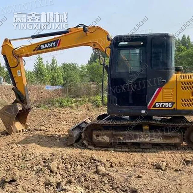 Плавные комбинированные движения экскаватора SANY SY75C