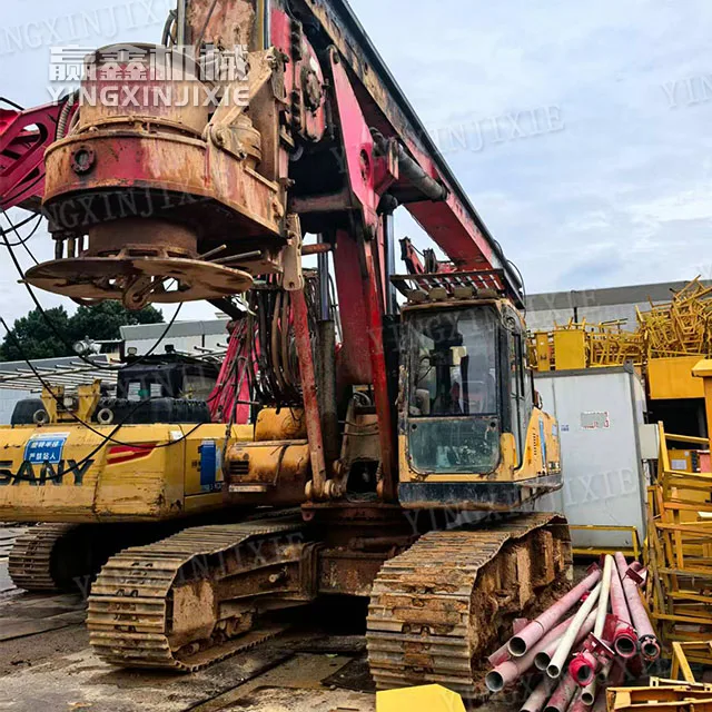Alinhamento automático de furos na perfuratriz rotativa SANY SR200