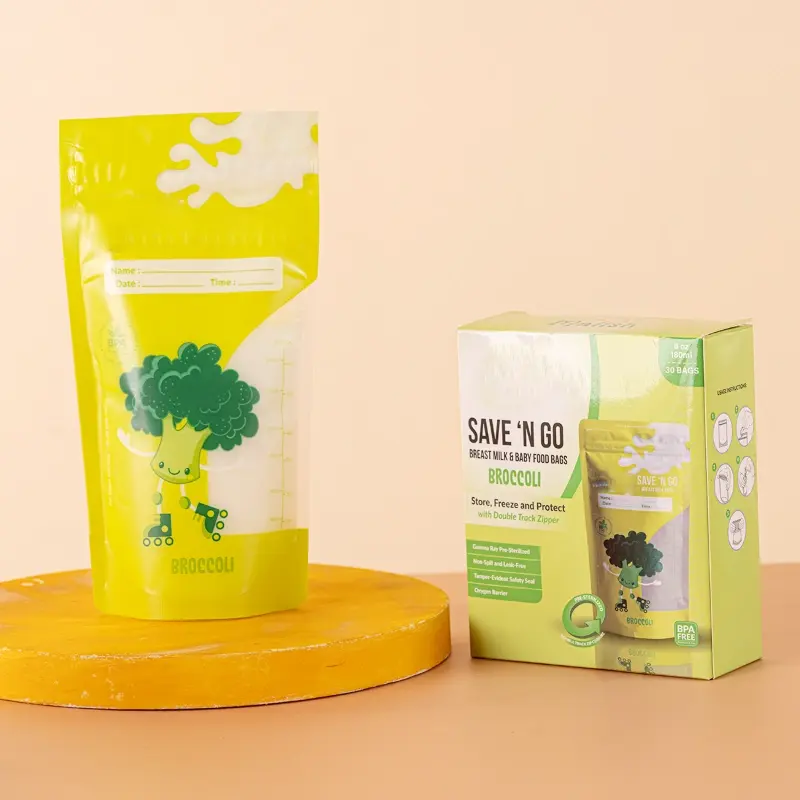 Affordable Breastmilk Storage Bags，Yellow Packaging Breastmilk Storage Bags