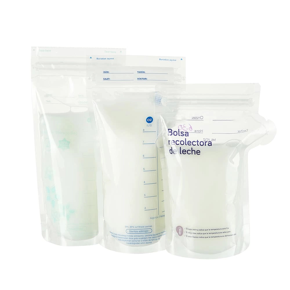 Transparent Breastmilk Bags Collection，Breastmilk bag with scale，Standard Shape Breastmilk Bags