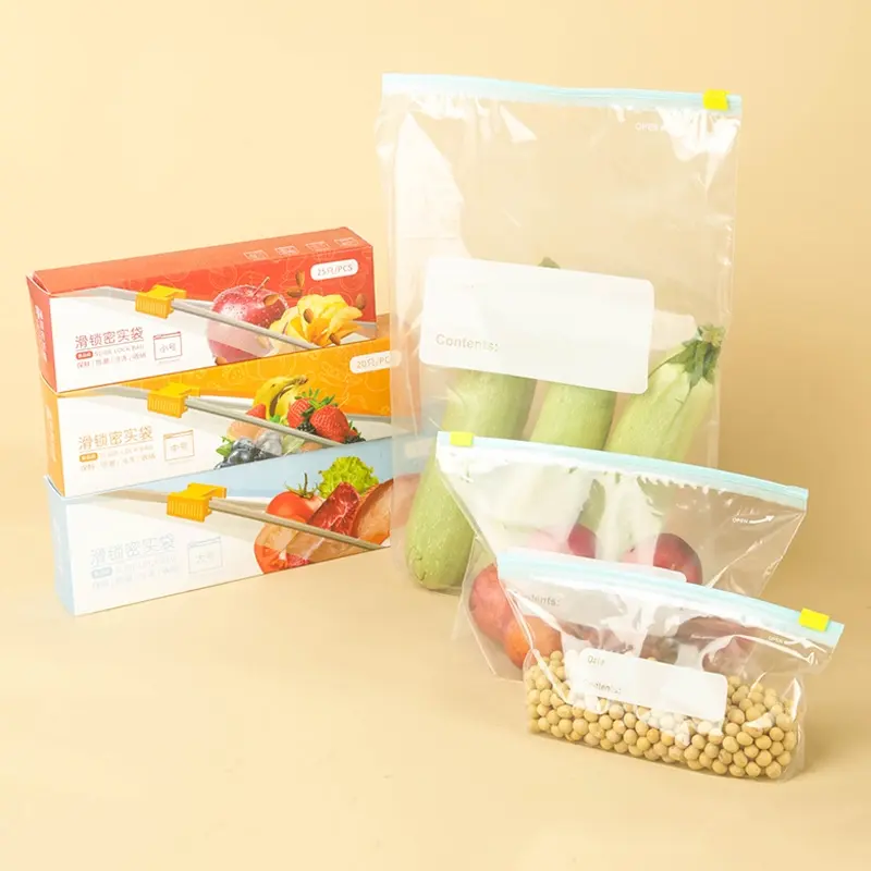 Multi-Size Self-Sealing Bags，Fruit self-sealing bag，Ziplock bags for organization